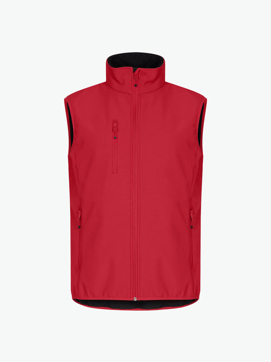 Clique Classic Softshell Vest - Rood Softshell Jas Clique XS