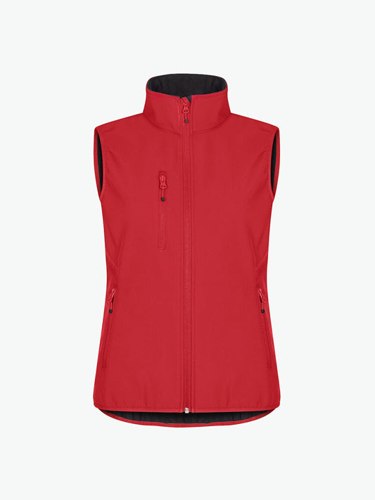 Clique Classic Softshell Vest Women - Rood Softshell Jas Clique XS