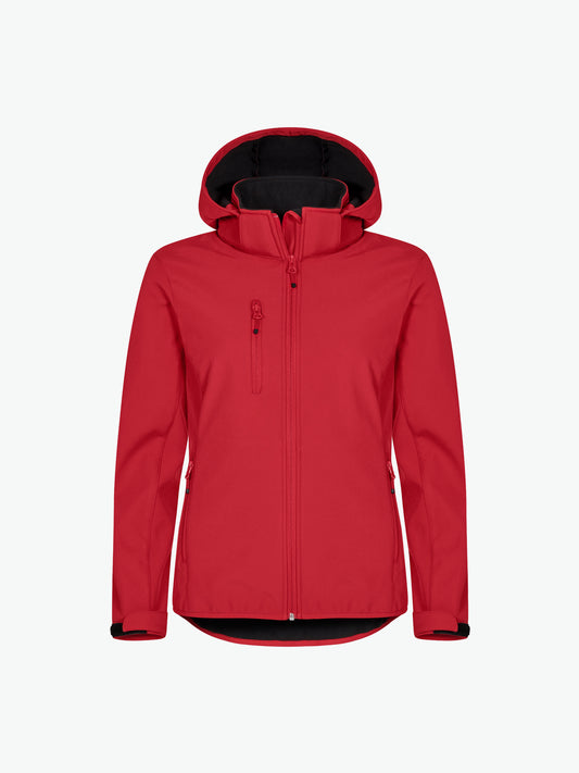 Clique Classic Softshell Hoody Jacket Women - Rood Softshell Jas Clique XS