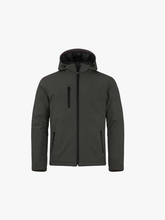 Clique Padded Hoody Softshell Jacket - Donkergrijs Softshell Jas Clique XS