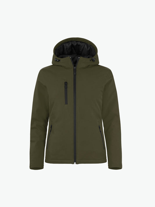 Clique Padded Hoody Softshell Jacket Women - Mistgroen Softshell Jas Clique XS