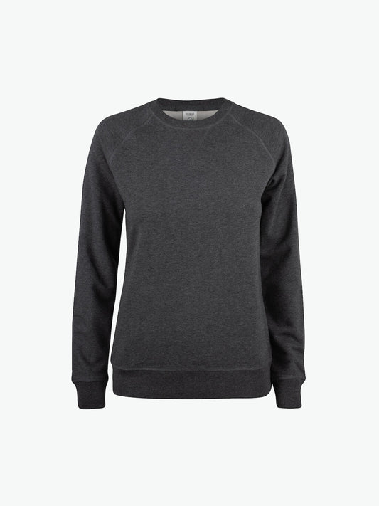 Clique Premium OC Roundneck Women - Antraciet Melange Sweater Clique XS