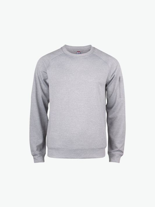 Clique Basic Active Roundneck - Grijsmelange Sweater Clique XS
