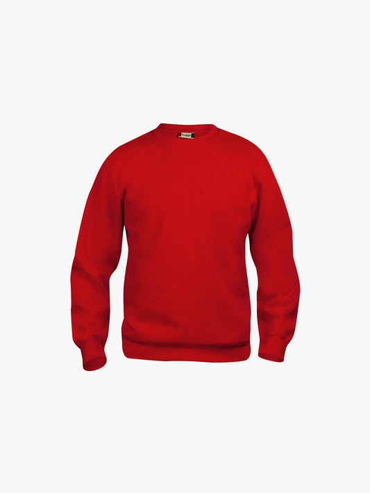 Clique Basic Roundneck Junior - Rood Sweater Clique 90/100