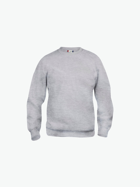 Clique Basic Roundneck Junior - Grijsmelange Sweater Clique 90/100
