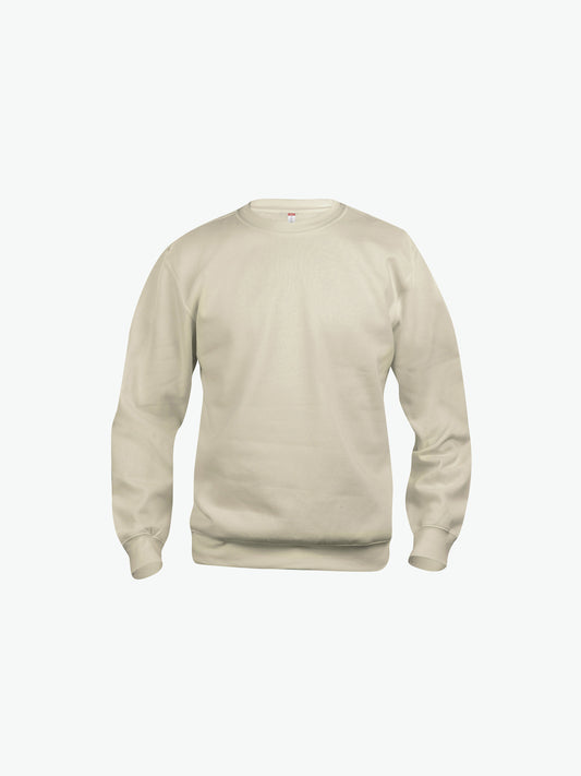Clique Basic Roundneck - Licht Khaki Sweater Clique XS