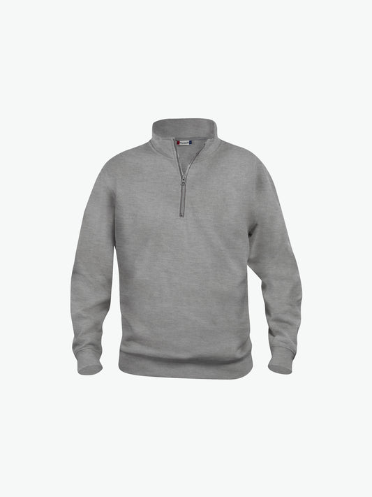 Clique Basic Half Zip - Grijsmelange Sweater Clique XS