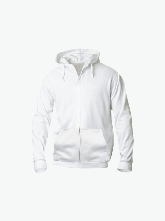 Clique Basic Hoody Full Zip - Wit Hoodie Clique XS