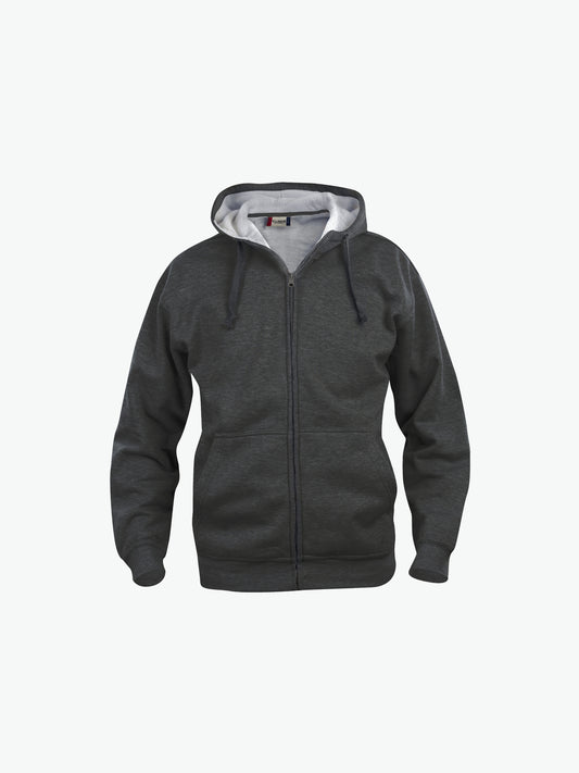Clique Basic Hoody Full Zip - Antraciet Melange Hoodie Clique XS