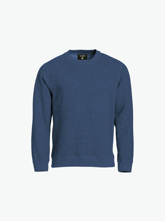 Clique Classic Roundneck - Blauwmelange Sweater Clique XS