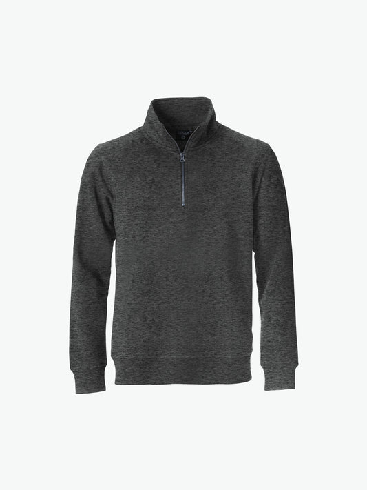 Clique Classic Half Zip - Antraciet Melange Sweater Clique XS