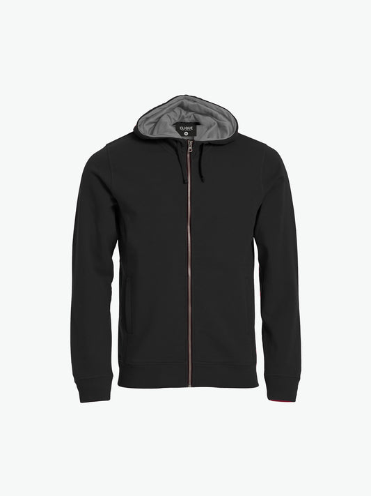 Clique Classic Hoody Full Zip - Zwart Hoodie Clique XS