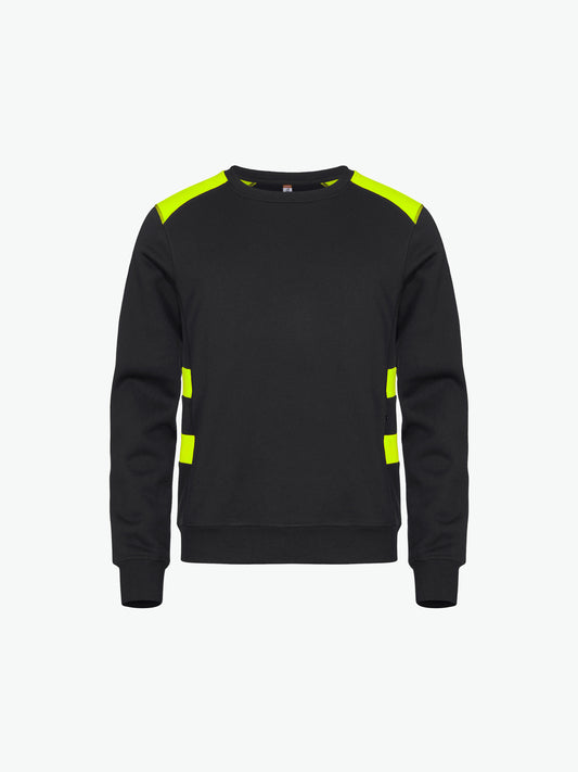 Clique Ambition Roundneck - Signaalgeel Sweater Clique
