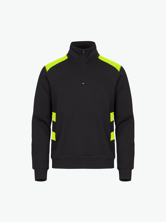 Clique Ambition Half Zip - Signaalgeel Sweater Clique XS