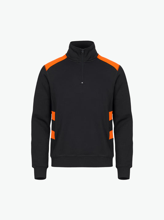 Clique Ambition Half Zip - Signaaloranje Sweater Clique XS