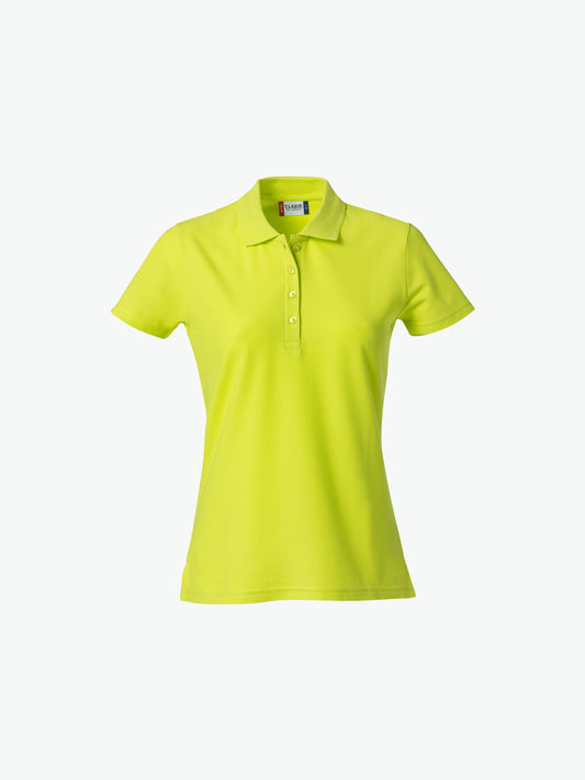 Clique Basic Polo Women - Signaalgroen Polo Dames Clique XS