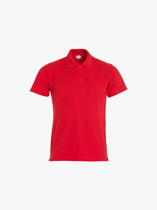 Clique Basic Polo S/S Junior - Rood Polo Junior Clique 90/100