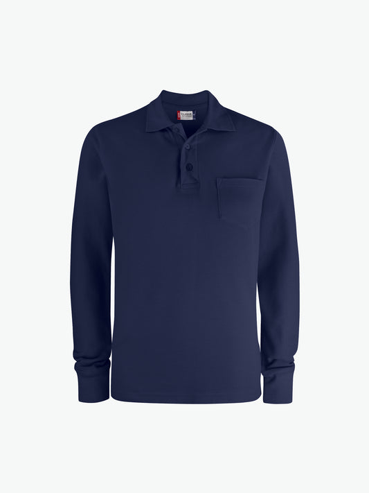 Clique Basic Polo L/S Pocket - Dark Navy Polo Clique S