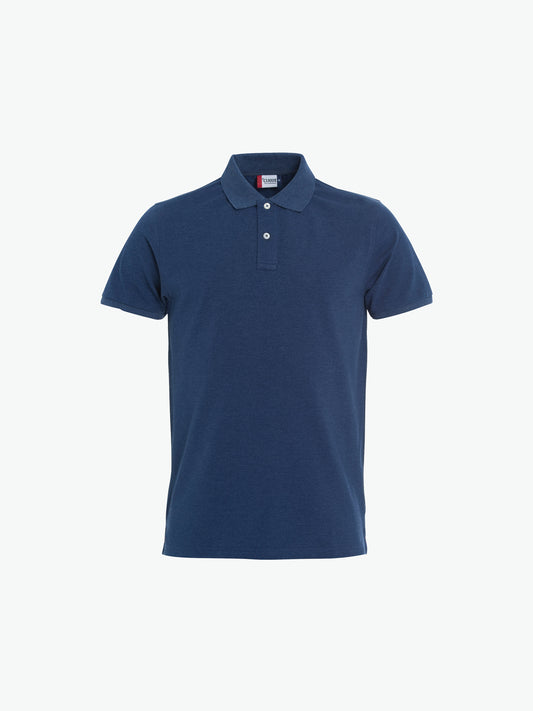 Clique Stretch Premium Polo - Blauwmelange Polo Clique XS