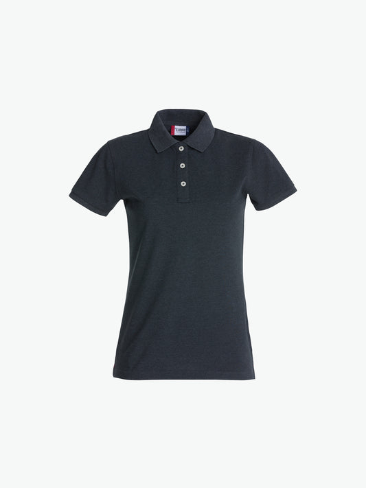 Clique Stretch Premium Polo Women - Antraciet Melange Polo Dames Clique S