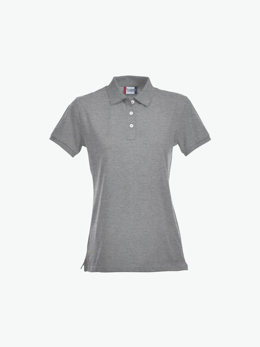 Clique Stretch Premium Polo Women - Grijsmelange Polo Dames Clique XS