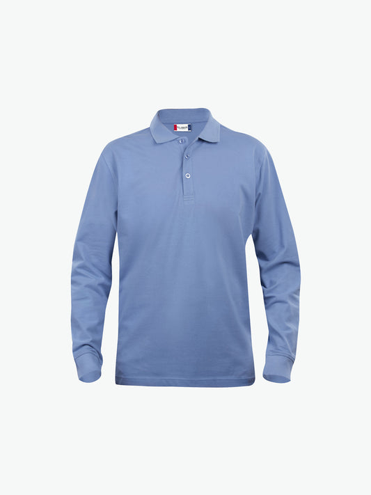 Clique Classic Lincoln L/S Polo - Lichtblauw Polo Clique XS