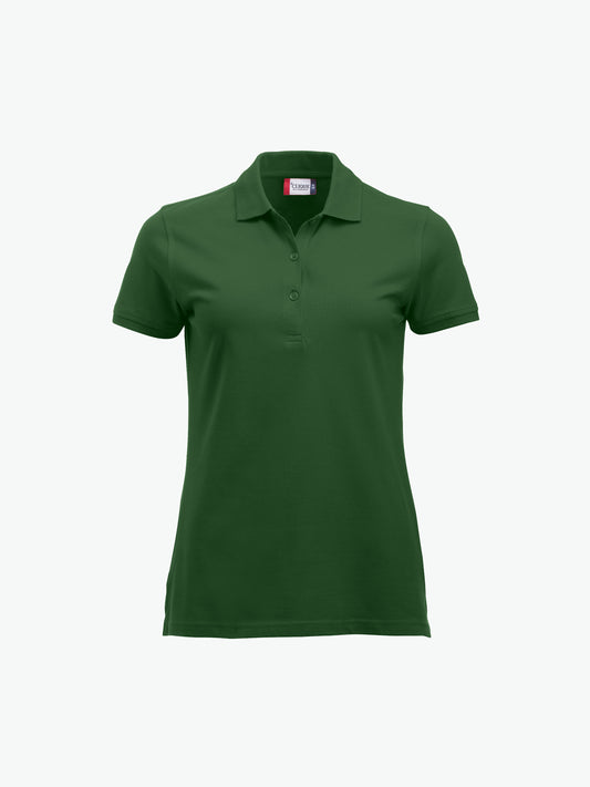 Clique Classic Marion S/S Polo - Flessengroen Polo Dames Clique XS