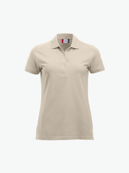 Clique Classic Marion S/S Polo - Licht Khaki Polo Dames Clique XS