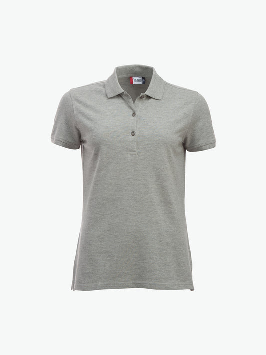 Clique Classic Marion S/S Polo - Grijsmelange Polo Dames Clique XS