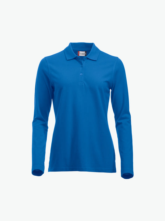 Clique Classic Marion L/S Polo - Kobalt Polo Dames Clique XS
