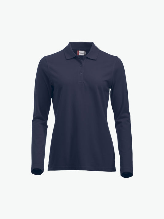 Clique Classic Marion L/S Polo - Dark Navy Polo Dames Clique XS