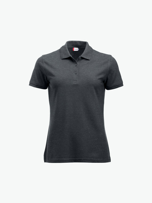 Clique Manhattan Women Polo - Antraciet Melange Polo Dames Clique XS
