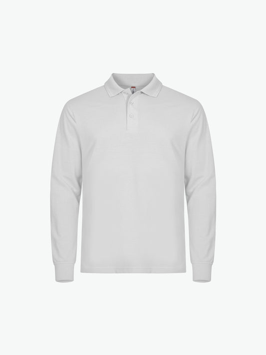 Clique Manhattan L/S Polo - Wit Polo Clique XS