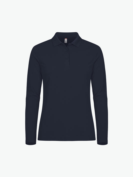 Clique Manhattan Women L/S Polo - Dark Navy Polo Dames Clique XS
