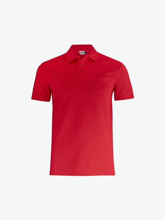 Clique Basic Polo w. Pocket - Rood Polo Clique XS