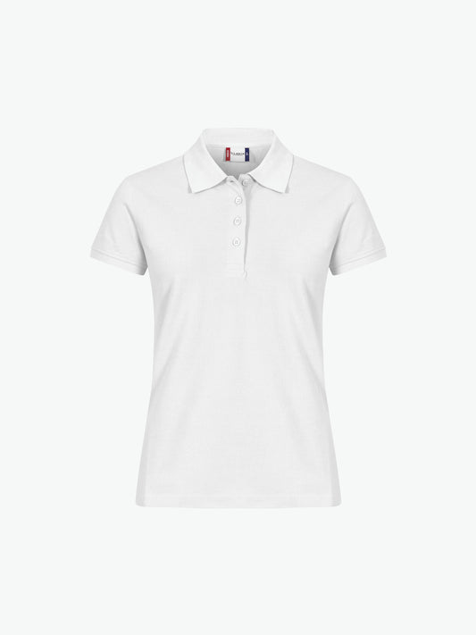 Clique Heavy Premium Polo Women - Wit Polo Dames Clique S