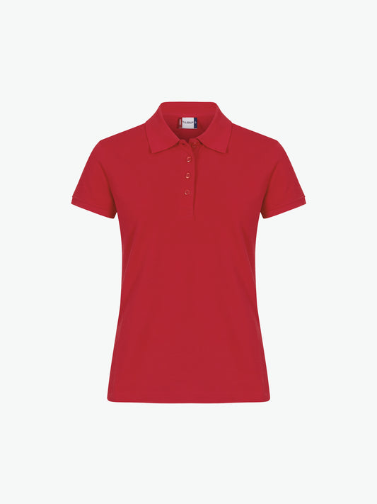 Clique Heavy Premium Polo Women - Rood Polo Dames Clique S
