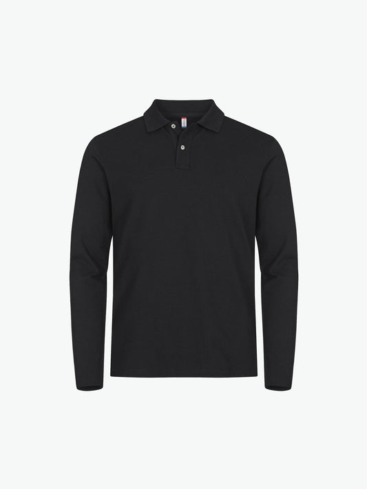 Clique Stretch Premium Polo L/S - Zwart Polo Clique XS