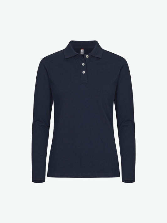 Clique Stretch Premium Polo Women L/S - Dark Navy Polo Dames Clique XS