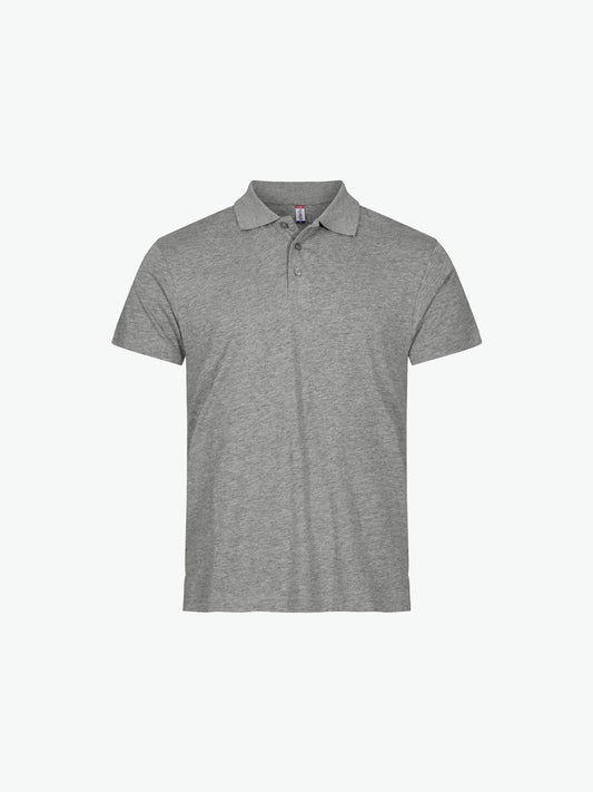 Clique Single Jersey Polo - Grijsmelange Polo Clique XS