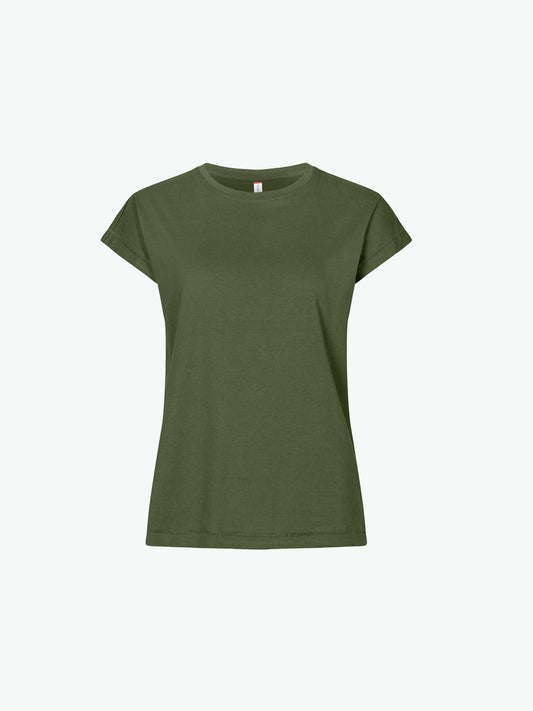 Clique Fashion Top Women - Legergroen T-Shirt Dames Clique XS