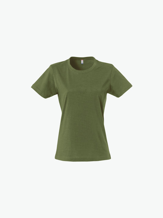 Clique Basic-T Women - Legergroen T-Shirt Dames Clique XS