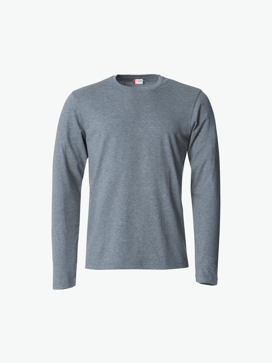 Clique Basic-T L/S - Grijsmelange T-Shirt Clique XS
