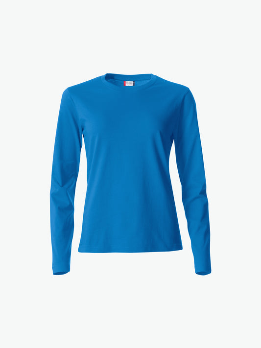 Clique Basic-T L/S Women - Kobalt T-Shirt Dames Clique XS