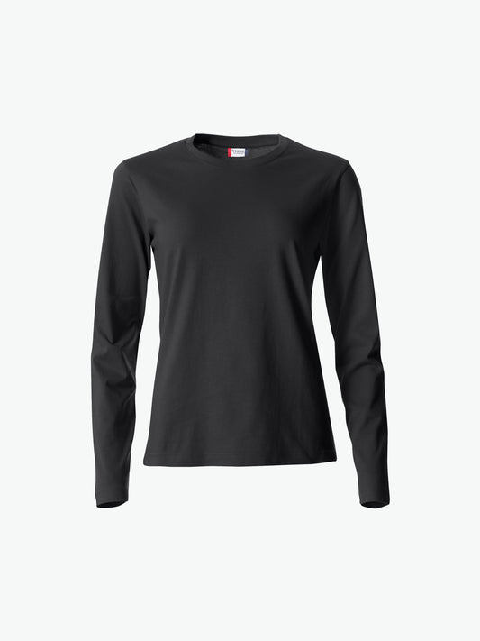 Clique Basic-T L/S Women - Zwart T-Shirt Dames Clique XS