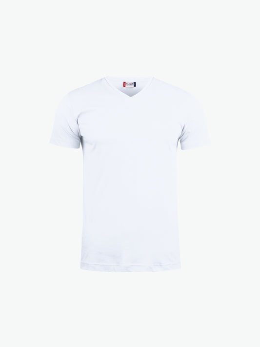 Clique Basic-T V-neck - Wit T-Shirt Clique XS