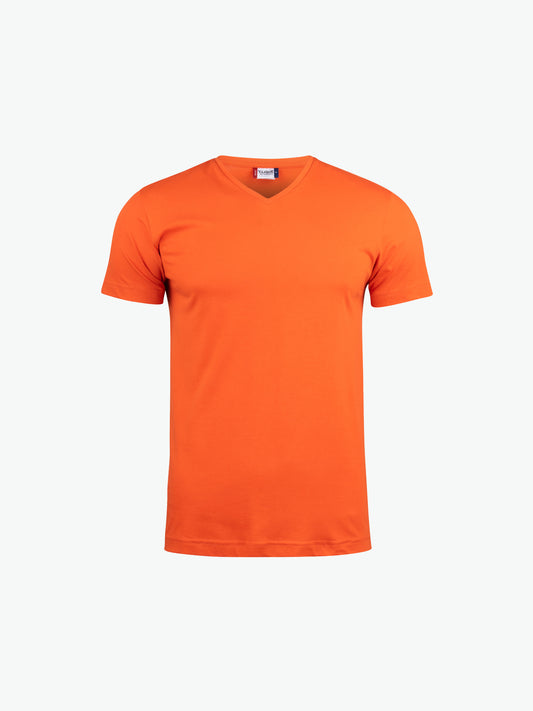 Clique Basic-T V-neck - Dieporanje T-Shirt Clique XS