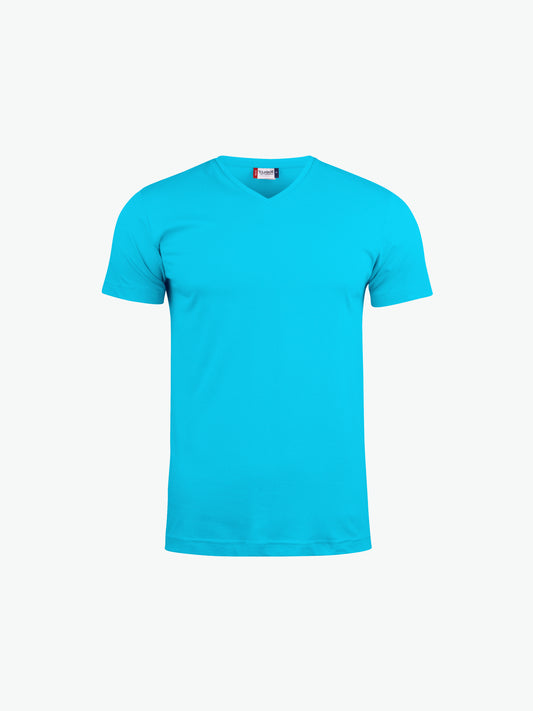 Clique Basic-T V-neck - Turquoise T-Shirt Clique XS
