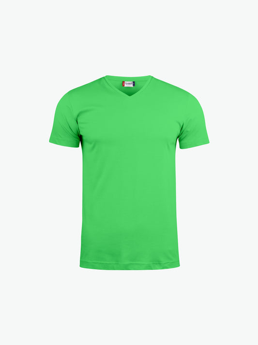 Clique Basic-T V-neck - Appelgroen T-Shirt Clique XS