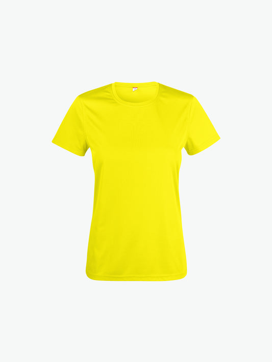 Clique Basic Active-T Women - Signaalgeel T-Shirt Dames Clique XS